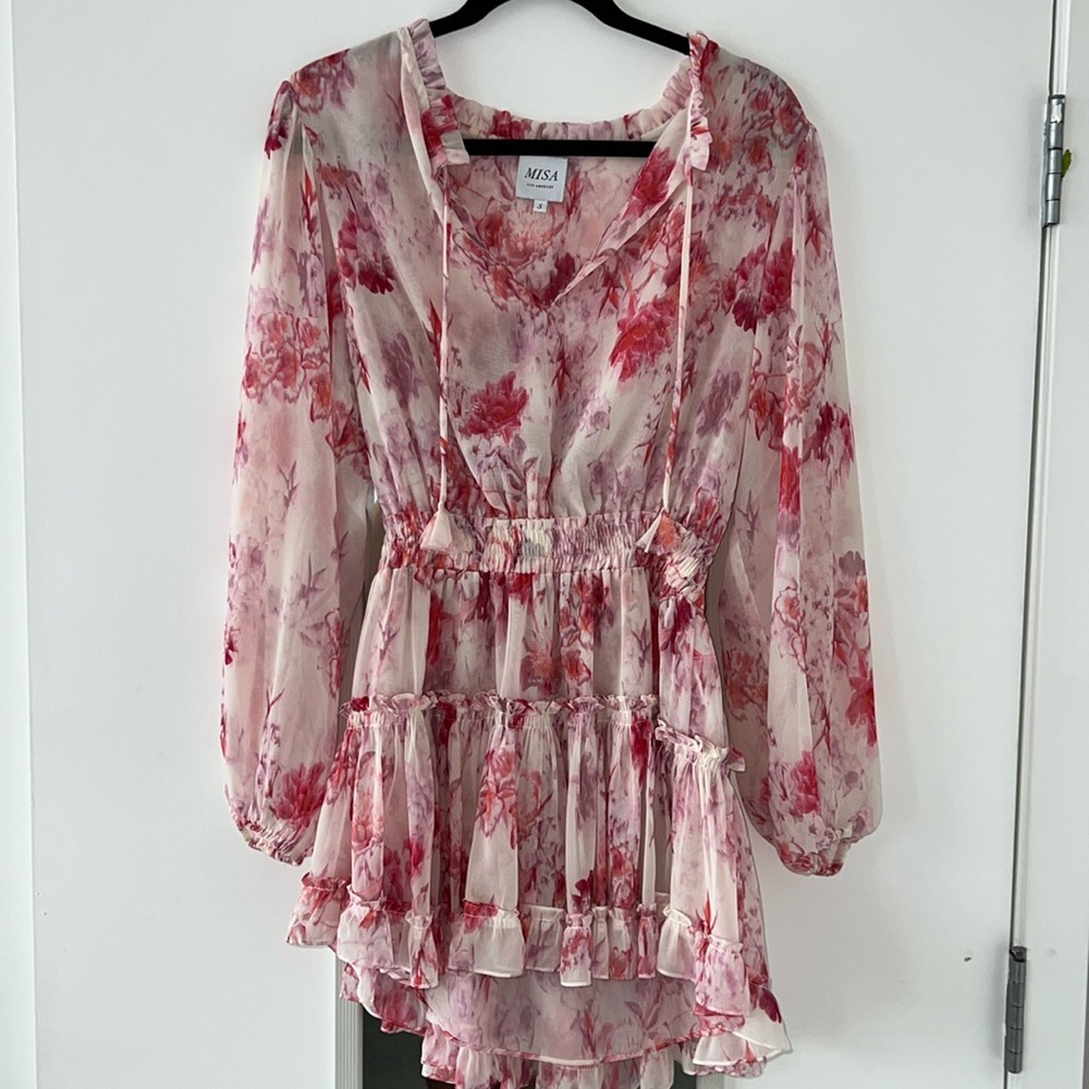 MISA Los Angeles  Lorena Abstract Floral Minidress